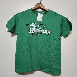 Green 'Merry Rizzmas' T-Shirt Boys Size S